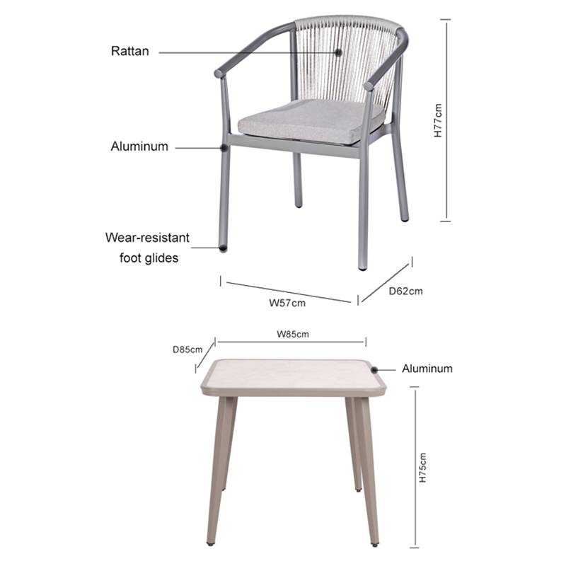 Dining Solid Wood Garden Furniture Set