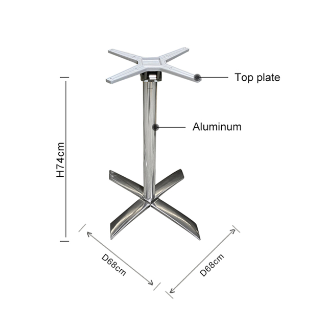 Aluminum Classic Restaurant Table Base