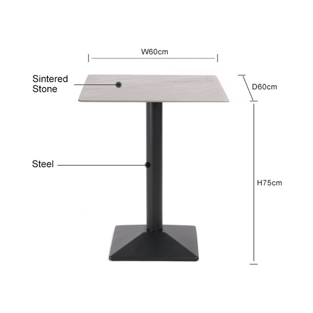 Anti-fouling Bar Fixed Sintered Stone Table