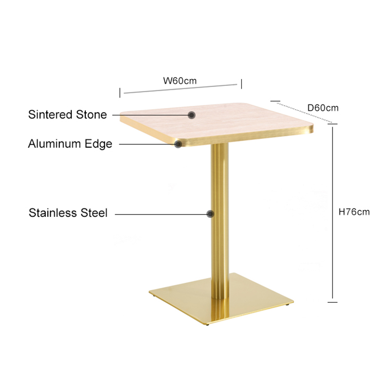 Multi-functional Hallway Square Sintered Stone Table