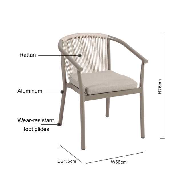 Metal Blue High Quality Rattan Chair