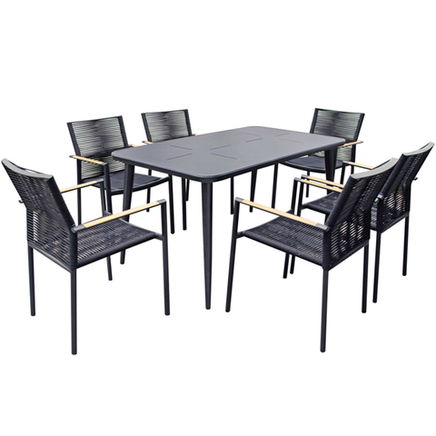 Formal Solid Wood Garden Furniture Set