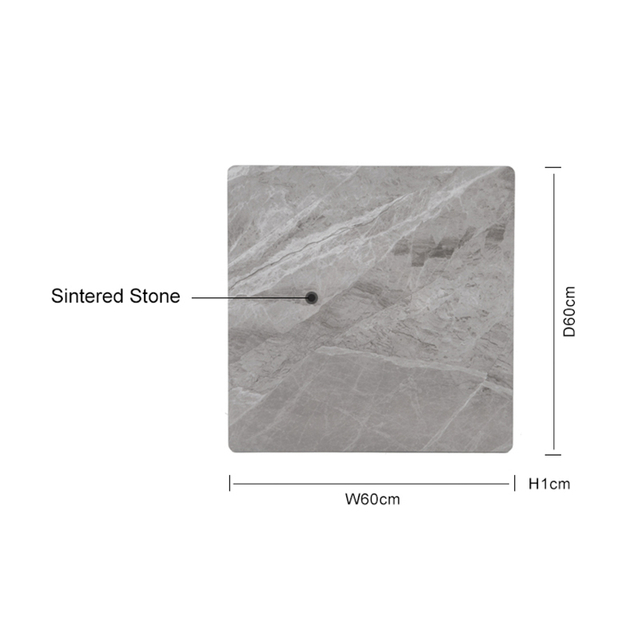 Easy To Clean Bar Oval Sintered Stone Table