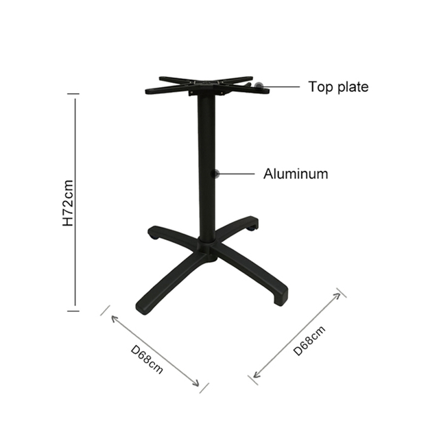 Aluminum High Top Cafe Table Base
