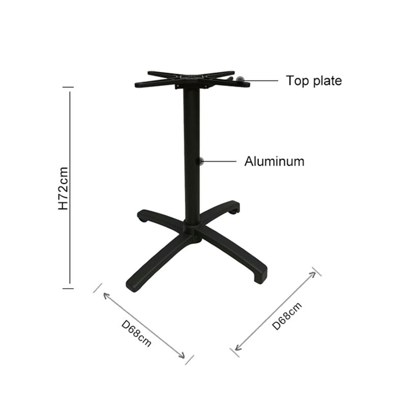Aluminum High Top Cafe Table Base