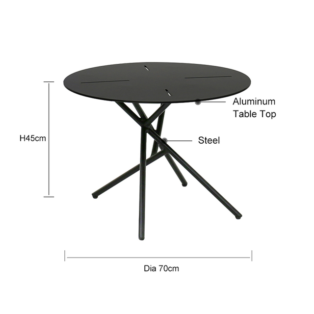 Modern Outdoor Side Anti-rust Steel Table