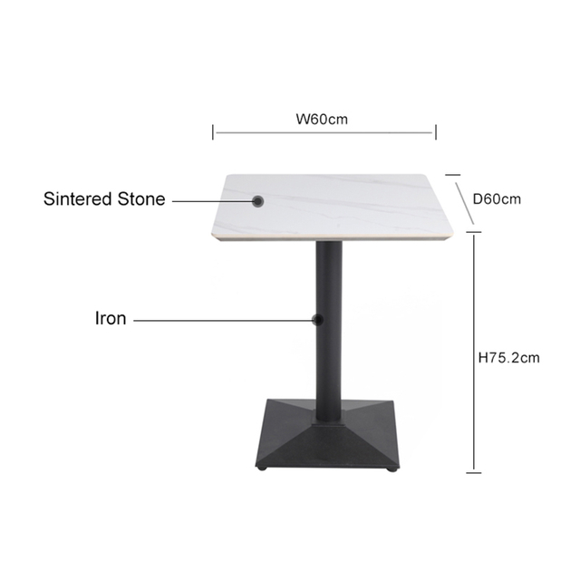 Modern Hallway Square Sintered Stone Table