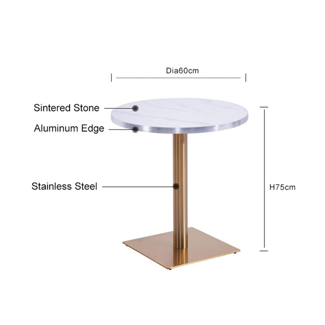 Professional Hallway Aluminum Sintered Stone Table