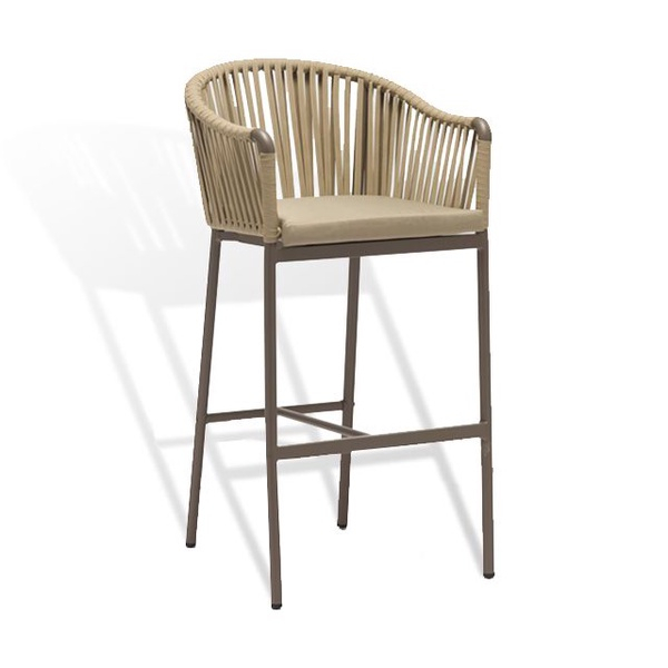 Outdoor Patio Restaurant Club Aluminum Woven Rope Dinner Chair【I can-20135】