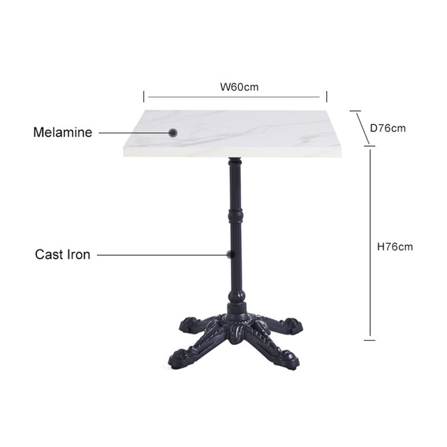 Water Proof Black Cafe Table