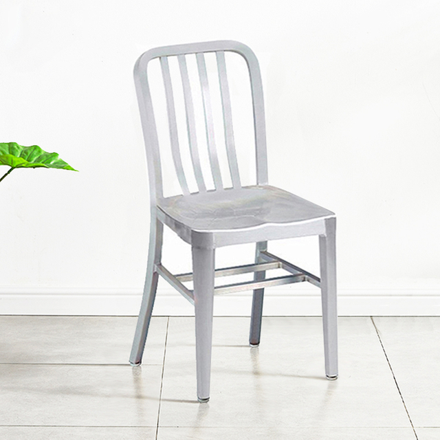 Navy Aluminum Dining Chair