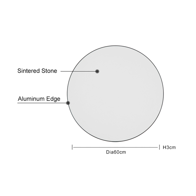 Modern 60 CM Round Sintered Stone Table Top