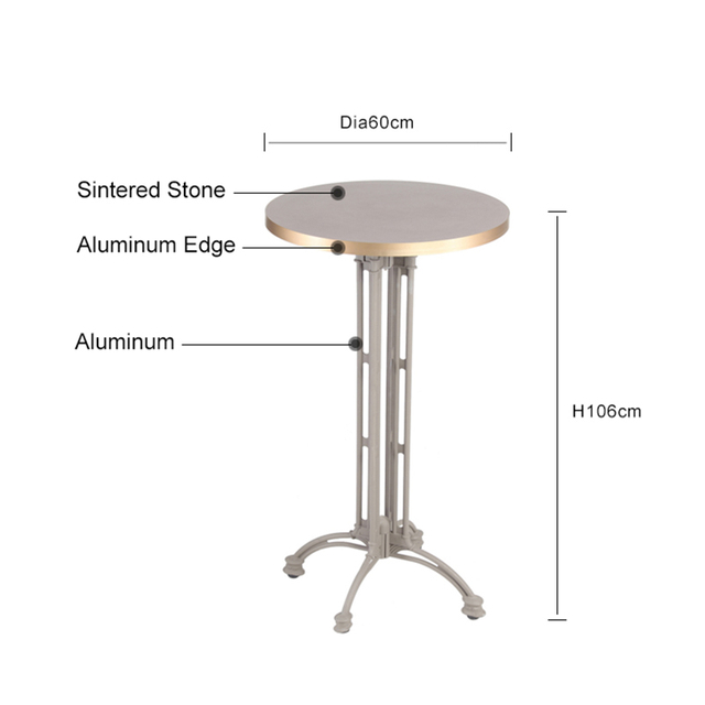 Durable Dining Minimalist Sintered Stone Table