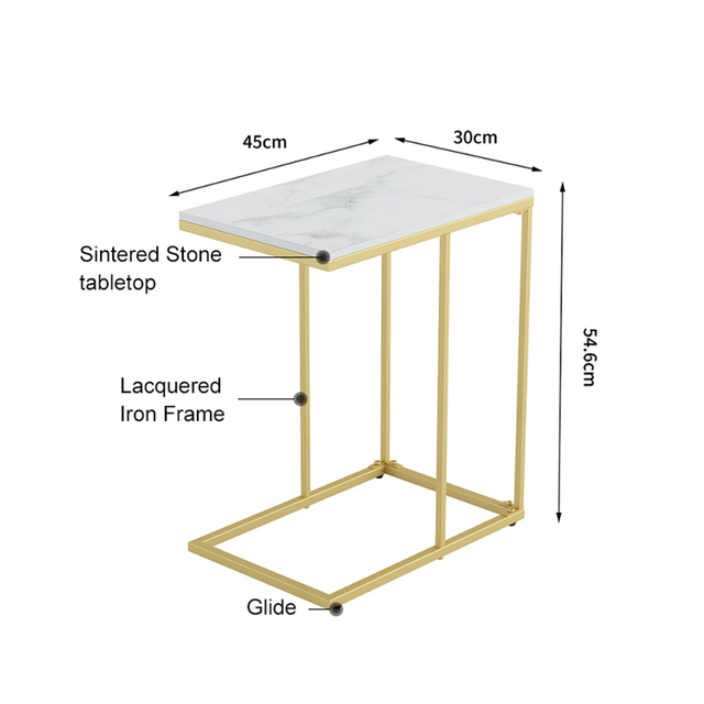 Durable Coffee Rectangle Sintered Stone Table