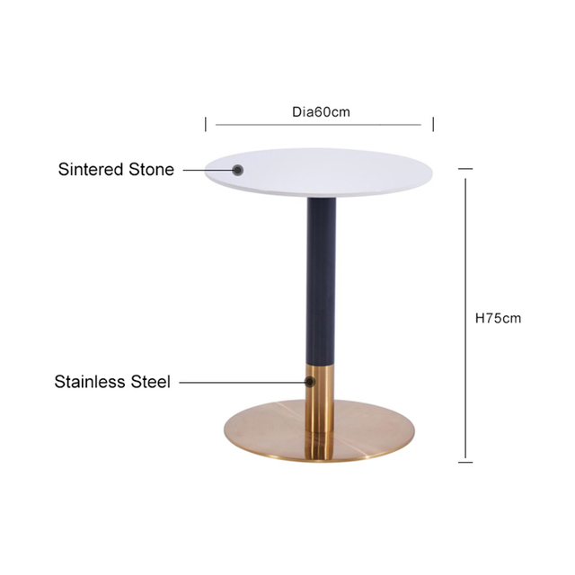 Durability Coffee Oval Sintered Stone Table