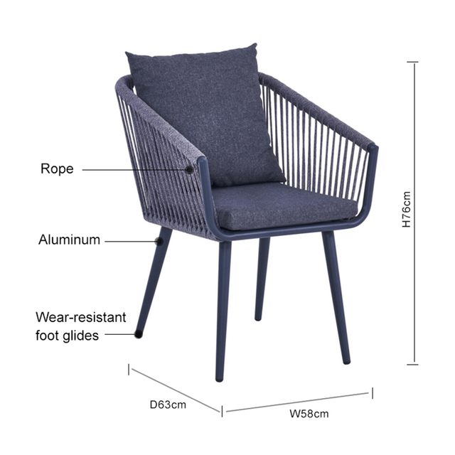 Blue Cafe Customize Rope Chair