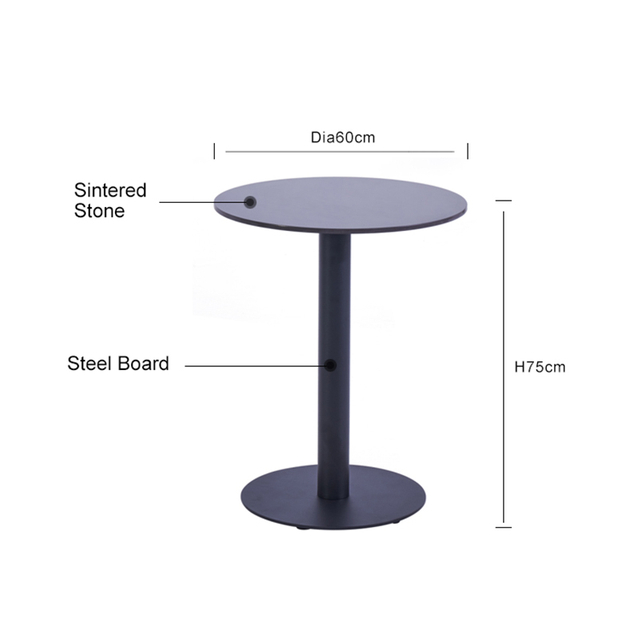 Custom Coffee Minimalist Sintered Stone Table